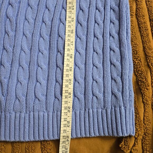 Lands End Women Preppy Classic Academia Heritage Ivy League Cable Knit Sweater M - Picture 9 of 9
